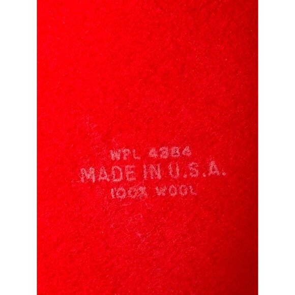 Vibes Women's Velvet Ribbon Trim Wool Hat in Red / Black - Sz S - Picture 7 of 10